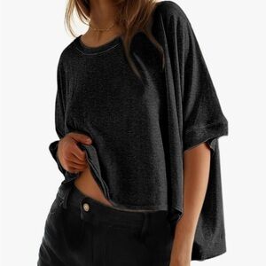 Elegant Black Short Sleeve Top